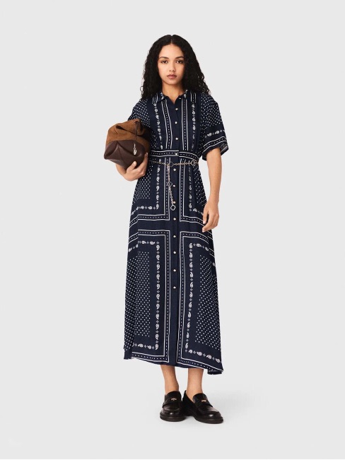 Rubarpois Flowy Patterned Maxi Dress